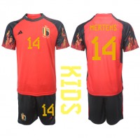 Dětský Fotbalový dres Belgie Dries Mertens #14 MS 2022 Domácí Krátký Rukáv (+ trenýrky)